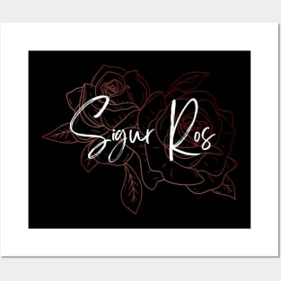 Sigur Ros red rose Posters and Art